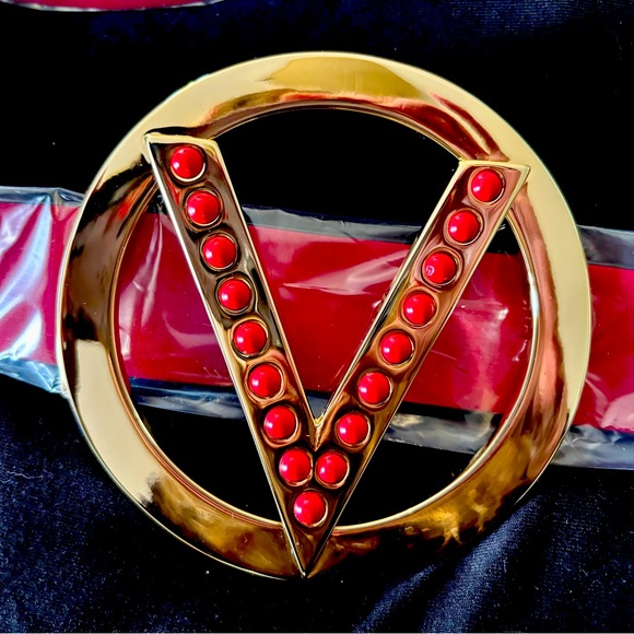 Valentino Giusy Red Leather Belt main image 4